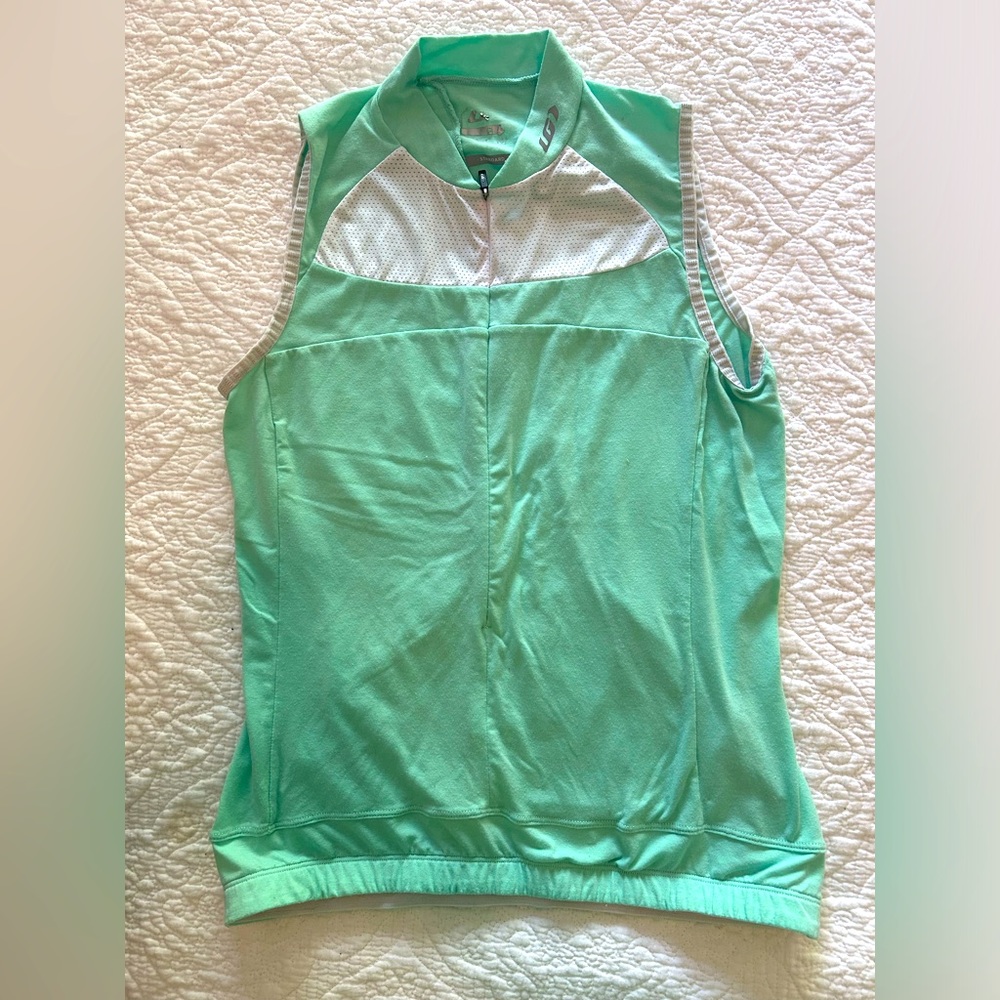 Garneau Teal Mint Green Sleeveless Cycling Biking Jersey Shirt, M